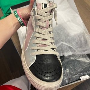 ShuShop pink and black sneakers